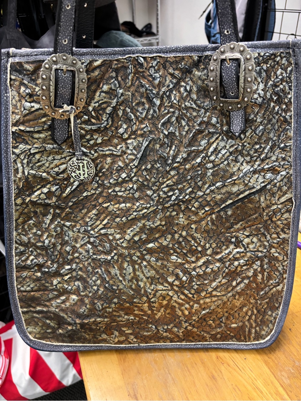 DOUBLE J SADDLERY LEATHER TOTE - Picture 4 of 5